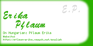 erika pflaum business card